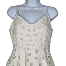 Load image into Gallery viewer, Luxxel Laser Cut Lace White Cami Sun Dress White V-neck Built in Bra Women&#39;s Medium
