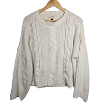 Load image into Gallery viewer, Universal Threads Chunky Cable Knit Sweater Soft White, Women&#39;s L
