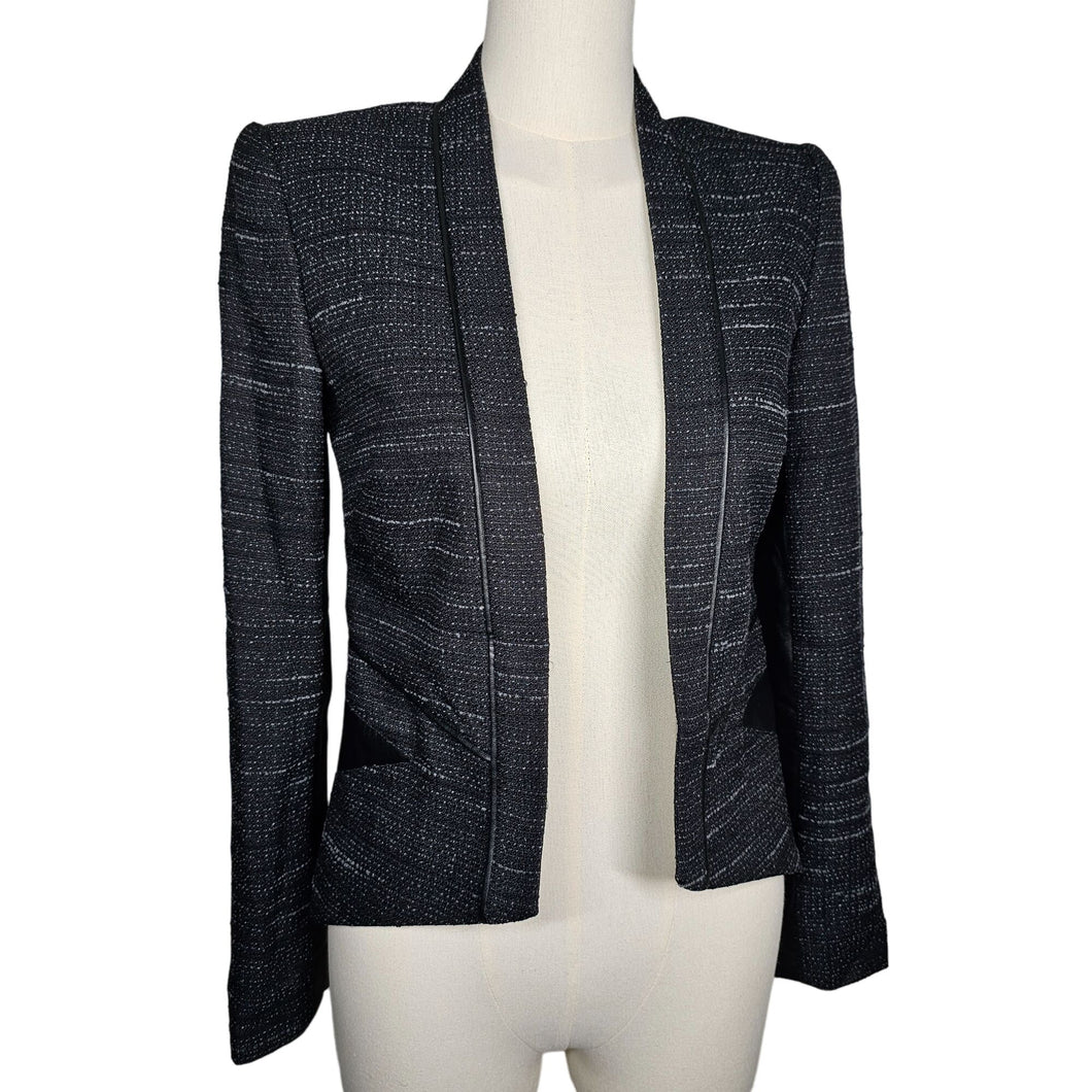 Antonio Melani Tweed Blazer Jacket Black Women's 0/XS