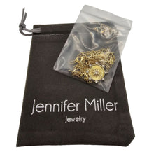 Load image into Gallery viewer, Jennifer Miller Starburst Charm Necklace 14k Gold Plated Paper Clip Chain
