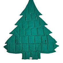 Load image into Gallery viewer, Vintage Embroidered Advent Calendar 24 Slots Christmas Tree Sewn Pockets Green
