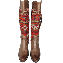 Load image into Gallery viewer, Sofft Western Leather/Textile Thigh Tall Boots Aztec Tribal Boho Women 6W
