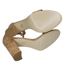 Load image into Gallery viewer, Pelle Moda Bonnie Ankle Strap Block Heel Cork Tan 10
